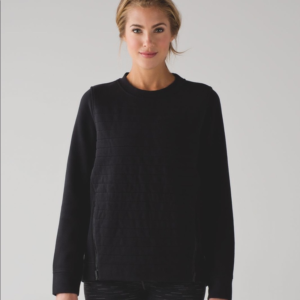 Lululemon Fleece Be True Crew - Black - Size 8